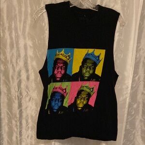Black Notorious B.I.G. Graphic Tank Top Adult Size Small 🔥 YB6